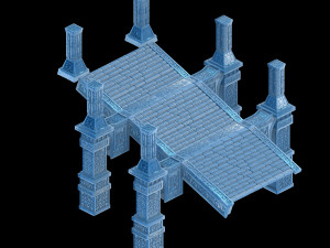 dragon fortress-ice stairs Modello 3D