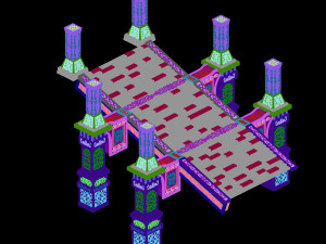 dragon fortress-ice stairs Modello 3D