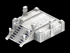 dragon fortress-altar platform 01 Model 3D