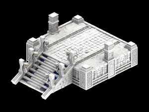 dragon fortress-altar platform 01 3D Model