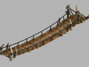 dragon fortress-wooden bridge Modello 3D