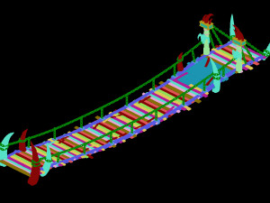 dragon fortress-wooden bridge Modello 3D