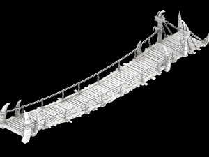 dragon fortress-wooden bridge Modello 3D