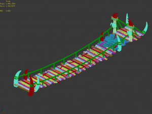 dragon fortress-wooden bridge Modello 3D