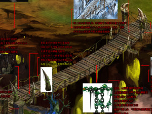 dragon fortress-wooden bridge Modello 3D