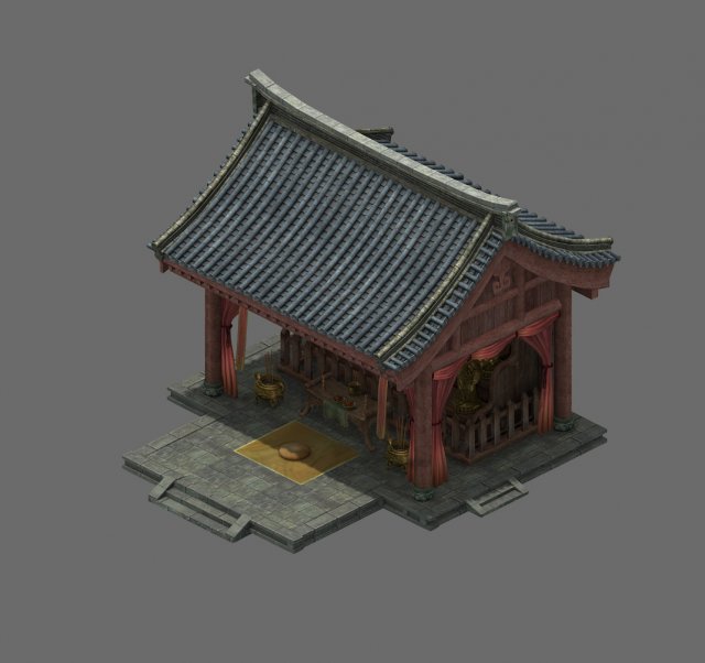 mysterious religion-shrine 12 3D Модель .c4d .max .obj .3ds .fbx .stl .blend 