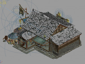 life-ancient town-tourism-grocery store 01 Modelo 3D