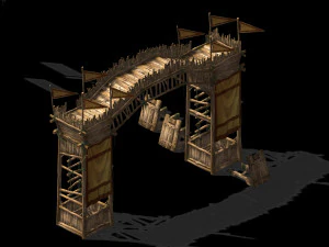 ancestor mountain-tianmen-intermediate gate 12 3D Model