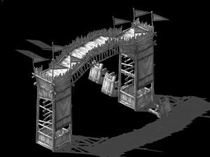 ancestor mountain-tianmen-intermediate gate 12 3D Model