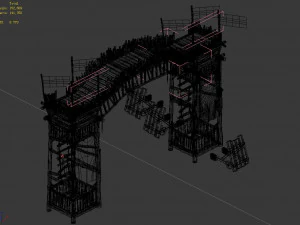 ancestor mountain-tianmen-intermediate gate 12 3D Model