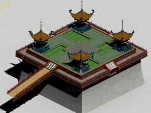 temple palace-tiangong pavement 01 3D 模型
