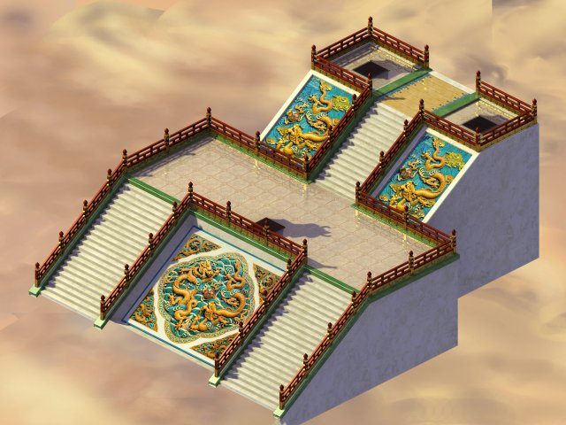 temple palace-tiangong pavement 04 3Dモデル .c4d .max .obj .3ds .fbx .stl .blend 