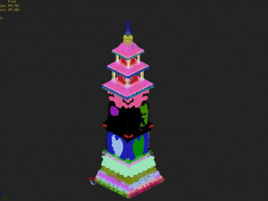 temple-stone-tower-decoration Modèle 3D