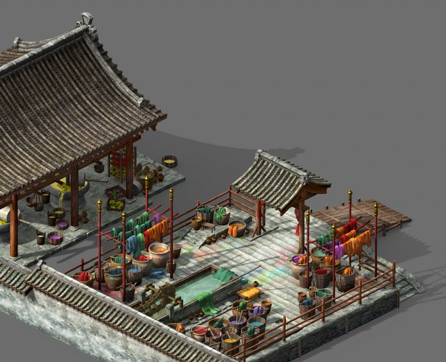 song dynasty-silk workshop 02 3D Model .c4d .max .obj .3ds .fbx .stl .blend 
