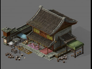 song dynasty-silk workshop 03 Modelo 3D