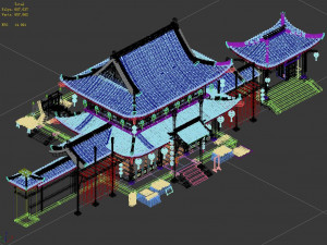 song dynasty-silk workshop-main gate main building Model 3D