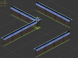 song dynasty-silk workshop-enclosure wall Modelo 3D