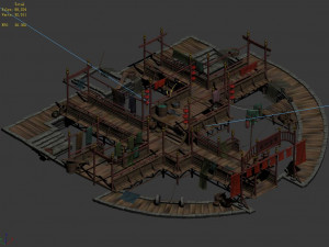 song dynasty-silk workshop-central dyeing pond 3D Model