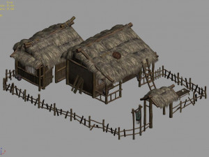 song dynasty-small town-folk house 06 3D Model