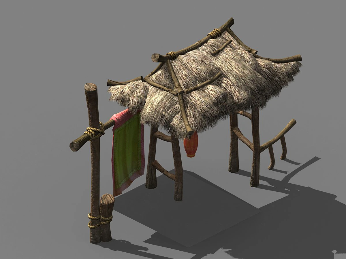 song dynasty-small town-folk house 07 3D Model .c4d .max .obj .3ds .fbx .stl .blend 