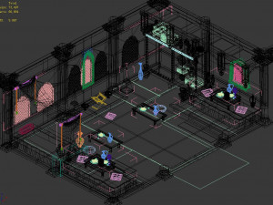 eunuch-big food messenger room-indoor 3D Model