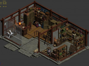 tang dynasty-bodyguard company-escort warehouse 3D मॉडल