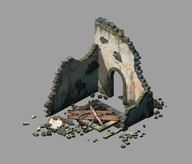 tang dynasty-destroyed house-broken door 3D Model .c4d .max .obj .3ds .fbx .stl .blend 