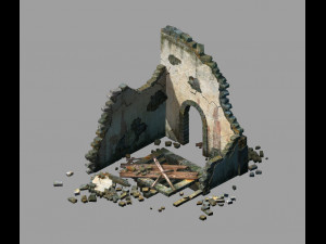 tang dynasty-destroyed house-broken door 3Dモデル