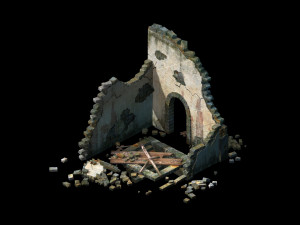 tang dynasty-destroyed house-broken door 3D Model