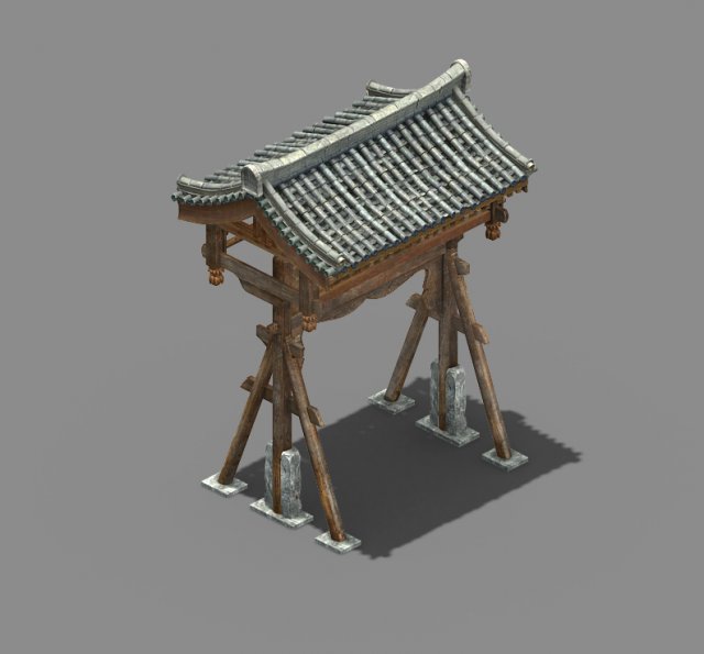 tang-street-menfang 12 3D 模型 .c4d .max .obj .3ds .fbx .stl .blend