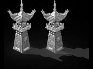tang-street-gate building 74 3D Модель