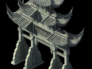 tang-street-memorial arch 06 3D Модель
