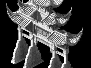 tang-street-memorial arch 06 3D Модель