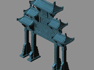 唐街記念アーチ08 3Dモデル