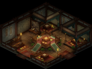 tang people-tea house-upstairs 3D Model