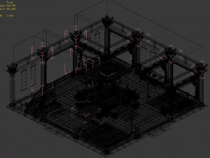 tang people-tea house-upstairs 3D Model