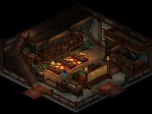 tang people-tea house-downstairs 3D मॉडल