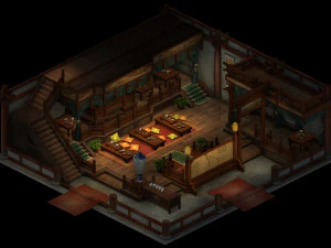 tang people-tea house-downstairs 3D Model