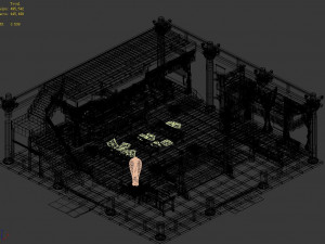 tang people-tea house-downstairs 3D Модель
