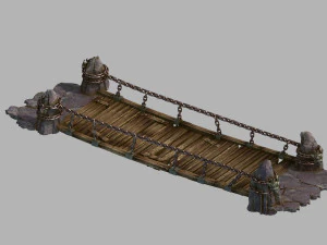 passerella in catene di ferro 03 Modello 3D
