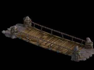 iron chain-boardwalk 03 3D Model