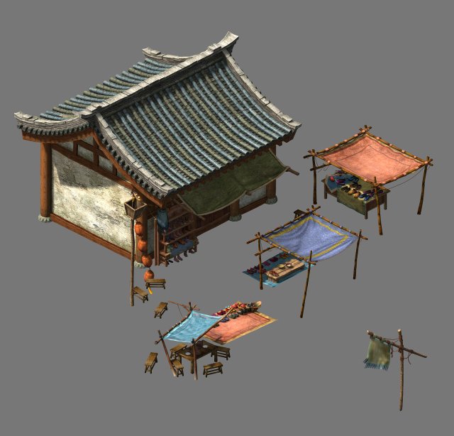 tongxinfang-shenglianfang props Modello 3D .c4d .max .obj .3ds .fbx .stl .blend 