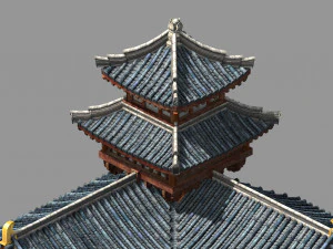tongxinfang-sijiao k&ouml;şk&uuml; 3D Model