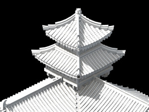 tongxinfang-sijiao pavilion Modèle 3D