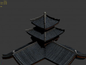tongxinfang-sijiao pavilion Modèle 3D