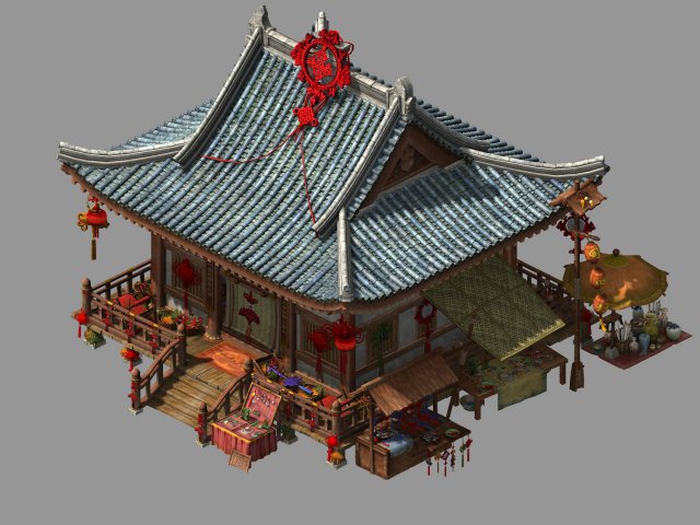 tongxinfang-concentric knot-shop 3D 模型 .c4d .max .obj .3ds .fbx .stl .blend 