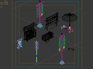 tongxinfang-small vendor props 3D Модель