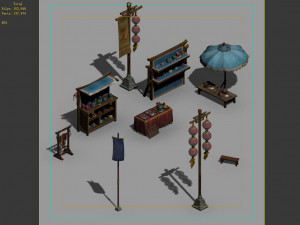 tongxinfang-small vendor props 3D Модель