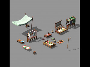 tongxinfang-embroidery workshop props 3D Model