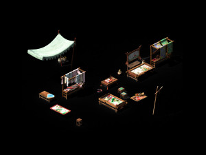 tongxinfang-embroidery workshop props 3D Model